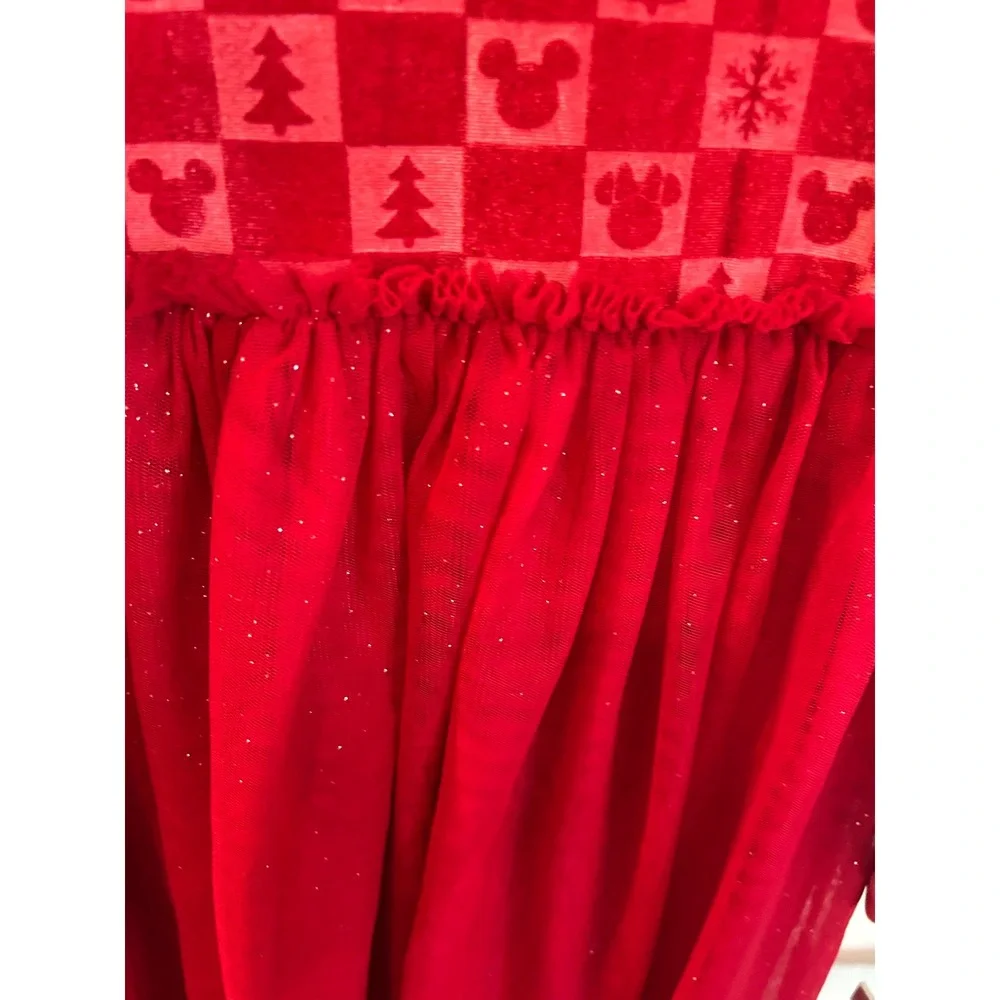 Disney Jumping Beans Dress Red Velvet Tulle Mickey Mouse Holiday Christmas 8